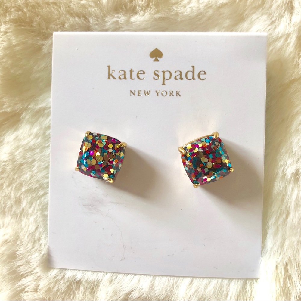 Kate Spade Multicolor Glitter Stud Earrings